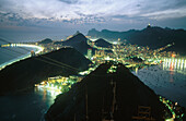 Looking down from Sugarloaf (Urca mountain), Rio de Janeiro. Brazil