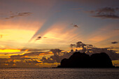Sunset over Vomo Lailai island, Fiji