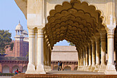 Columns and arches, Agra Fort (Red Fort of Agra), Agra, Uttar Pradesh, India