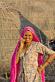 Woman in a village in the Thar Desert near Khimsar, Rajasthan, India