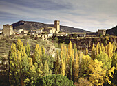 Priego and autumn landscape. Cuenca province, Castilla-La Mancha, Spain
