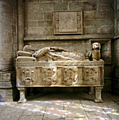Sepulchre of Don Lope Fernandes in the cathedral, Lisbon. Portugal
