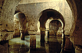 Moorish Aljibe (water cistern) in the cellar of the Palacio de las Veletas. Cáceres. Extremadura. Spain.