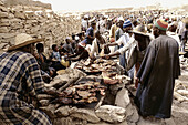 Butchers. Sangha market is one of the most important in the region. It is held every five day with people coming from all the neighbouring villages. Dogon Country. Mali.