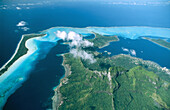 Bora Bora aerial view.