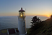 Heceta Head Lighthouse, Oregon Coast, USA. Shot at sunset, this is an angle not usually seen.