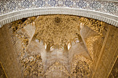Dome in the Nasrid palaces, Alhambra. Granada. Andalusia, Spain
