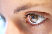 Close up of a young woman's eye, Vision, Sensory organ