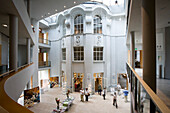 People visiting porcelain museum, Meissen, Saxony, Germany