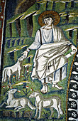 Saint, Mosaics, Basilica of San Vitale (526-547), Ravenna, Italy