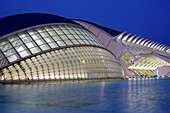 Hemisferic and Palacio Principe Felipe. Ciudad de las Artes y de las Ciencias. Valencia. Spain.