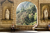 Basílica de Montserrat courtyard. Barcelona province, Catalunya. Spain