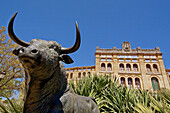 Monument to the bull and bullring, Puerto de Santa María. Cádiz province, Andalusia. Spain