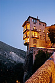 Hanging houses in the evening, Cuenca. Castilla-La Mancha, Spain