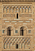 Mudejar tower of San Miguel detail. Teruel. Aragon. Spain.