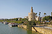 Torre del Oro and Guadalquivir river. Sevilla. Andalucia. Spain.