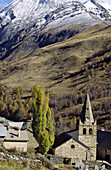 Hières, alpine village, medieval church, poplar, alpine pastures, Haute Dauphiné, France