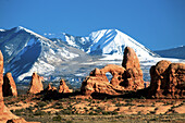 Arches National Park. La Salle Mountains. Utah, Moab, USA