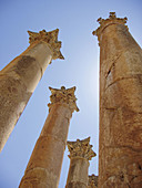 Columns at Temple of Artemis, City of Jerash, Jordan