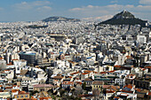 Athens as seen from the Acropolis. Athens. Greece