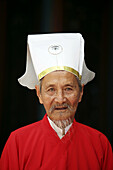 Monk, Cao Dai Temple, Long Hoa, Vietnam