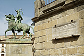 Trujillo (Cáceres). Spain. Monument. Hernán Cortés.