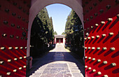 Entrance door, tomb of the first emperor of the Ming Dynasty. Nanjing, China