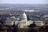 Aerial view of US Capitol Building, Washington, DC