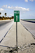 Mile Marker 1, on Rt. US 1, Key West. Florida, USA