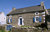 Traditional  house on Ouessant Island, Ile bretonne, Finistère, France