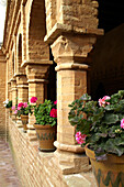 Patio de las Flores. Monastery of Santa Maria de la Rabida at Palos de la Frontera. Huelva province. Spain.