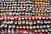 Mates for sale at a street market. Montevideo, Uruguay