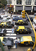 Callao Street, traffic in Buenos Aires, Argentina