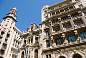 Art Deco and Art Nouveau architecture in downtown Montevideo, Uruguay