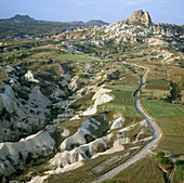 Aerial view. Uchisar. Cappadocia. Turkey.