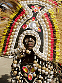 Elaborate costume, made of golf balls! Ati Atihan Festival, mardi gras of the Philippines