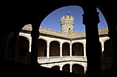 Patio del Castillo de los Mendoza, Manzanares el Real, Comunidad de Madrid. Spain.