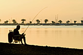 Fisherman by Mar Menor. Murcia. Spain.