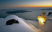 Sunset in Santorini. Cyclades, Greece