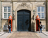 Guard at Amalienborg Palace. Copenhagen. Denmark