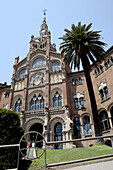 Hospital de Sant Pau (1902-1912 by Lluís Domènech i Montaner), Barcelona. Catalonia, Spain