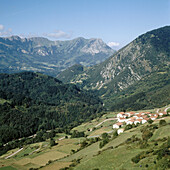 Azpiroz, view from Leizaran highway. Sierra de Aralar, Basque Country, Spain