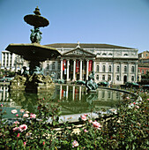 D. Maria II National Theatre at Rossio Square, Lisbon. Portugal