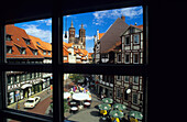 Europe, Germany, Lower Saxony, Göttingen, view of Johannisstrasse and St. Johannis Church