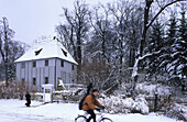 Goethe's garden house, Ilm Park in winter, Weimar, Thuringia, Germany