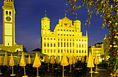 Europe, Germany, Bavaria, Augsburg, town hall and Perlach Tower