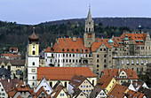 Sigmaringen Castle and parish church, Sigmaringen, Baden-Wurttemberg, Germany