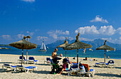 Europe, Spain, Majorca, Port de Pollenca, on the beach