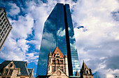 Trinity Curch and Hancock Tower. Boston. Massachusetts. USA