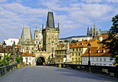 Lesser Town Bridge Tower on Charles Bridge in Prague, Czech Republic